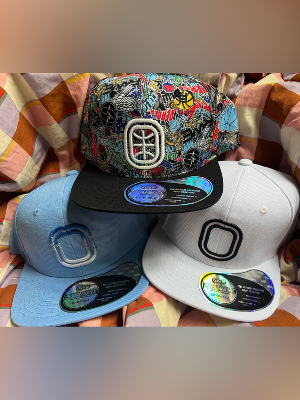 Set of 3 OVERTIME hats - new